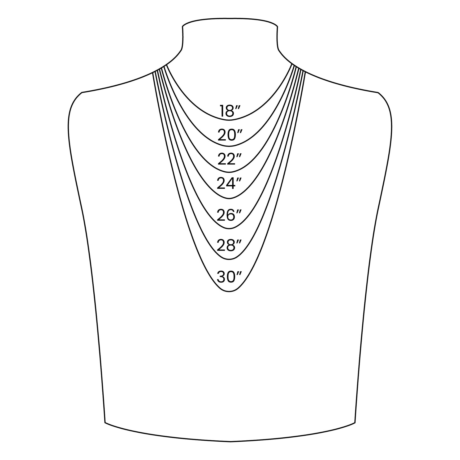 Necklace size chart